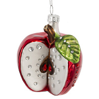 Украшение новогоднее "Яблоко", L7 W6 H10 см оптом
