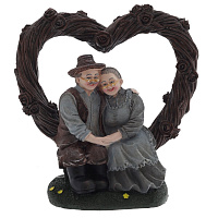 Фигурка декоративная "Бабушка с дедушкой", L18 W9,5 H18 см оптом