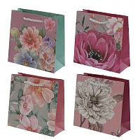 Пакет подарочный XS (бумага 210г/м2, блок 12шт), L15 W6 H14,5 см, 4в. оптом