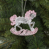 Украшение новогоднее "Лошадка", L10,5 W3 H9,5 см оптом