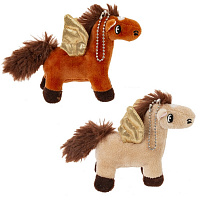 Игрушка набивная "Лошадка", с цепочкой, L14 W6 H10 см, 2в. оптом