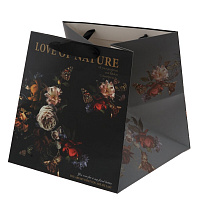 Пакет подарочный M (бумага 210г/м2, блок 12шт), L28 W28 H28 см оптом