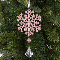 Украшение новогоднее "Снежинка", L6,5 W2 H15 см Украшение новогоднее "Снежинка", L6,5 W2 H15 см оптом