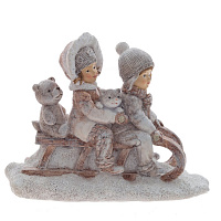 Фигурка декоративная "Дети", L16 W6,5 H12 см оптом