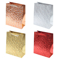 Пакет подарочный M (бумага 230г/м2, блок микс 12шт), L26 W12 H32 см, 4в. оптом