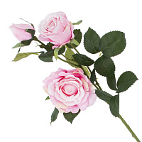 Цветок искусственный с каплями росы "Роза", L12 W11 H78 см оптом