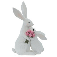 Фигурка декоративная "Зайцы", L22 W12 H33 см оптом