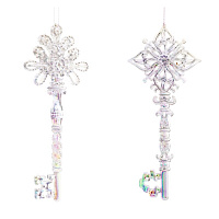 Украшение новогоднее "Ключик", L7,5 W1,5 H16 см, 2в. Украшение новогоднее "Ключик", L7,5 W1,5 H16 см, 2в. оптом