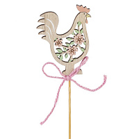 Изделие декоративное (вставка) "Петух" (6*1,5*7,5), L6 W1 H31 см оптом