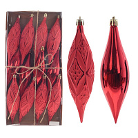 Набор из 12шт Украшение новогоднее "Капля", L4 W4 H15 см оптом