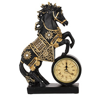 Фигурка декоративная "Лошадь" с часами (AAAx1,н/п), L15 W5 H22 см оптом