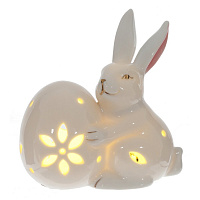Фигурка декоративная "Заяц" (подсветка, 3xLR44 н/п), L10,5 W7 H11 см оптом
