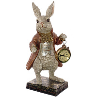 Фигурка декоративная "Кролик" с часами (LR44x1), L17 W15 H30 см оптом