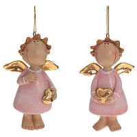 Изделие декоративное подвесное "Ангел", L6 W4 H10 см, 2в. оптом