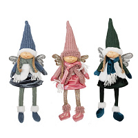 Игрушка набивная "Ангел", L14 W10 H33/22 см, 3в. оптом