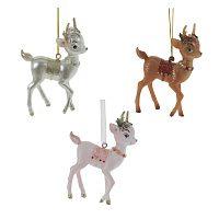 Изделие декоративное подвесное "Олень", L6 W3 H8 см, 3в. оптом