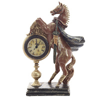 Фигурка декоративная "Лошадь" с часами D7см, (AAx1 н/п), L24 W9,5 H34,5 см оптом