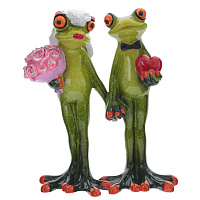 Фигурка декоративная "Лягушки", L13 W6,5 H16 см оптом