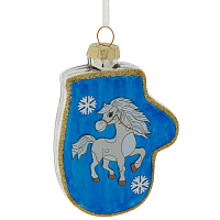 Украшение новогоднее "Варежка с лошадкой", L6,5 W2 H10,5 см оптом