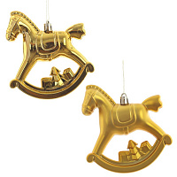 Набор из 2шт, Украшение новогоднее "Лошадка", L11 W5 H10 см оптом
