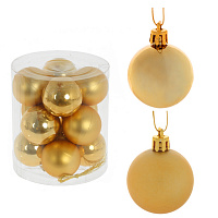 Набор из 12шт Украшение новогоднее "Шар", D 4 см, L9,5 W9,5 H10,5 см оптом