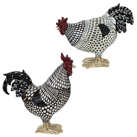 Фигурка декоративная "Петух"/"Курица", L13 W5,5 H15 см, 2в. оптом