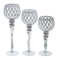 Набор из 3-х подсвечников, L33 W16 H46,5 см оптом