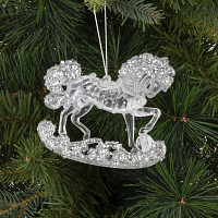 Украшение новогоднее "Лошадка", L11 W2 H10 см, оптом