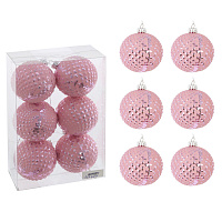 Набор из 6шт Украшение новогоднее "Шар", D6 см, L18 W11,5 H6 см оптом