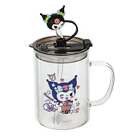 Кружка с крышкой, 450 мл, L12,5 W8 H17 см оптом