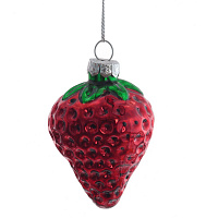Украшение новогоднее "Клубника", L4 W4 H7,5 см оптом
