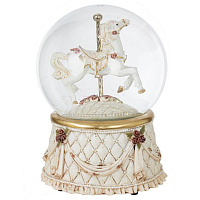 Фигурка декоративная в стекл шаре "Карусель" (ключ, муз,движ), D 10 см, L10 W10 H14 см оптом