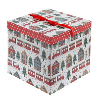 Коробка подарочная (бумага, плотность 350г/м2), L30 W30 H31 см оптом