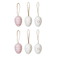 Набор из 6-ти изделий декоративных подвесных "Яйцо" (4*6), L14 W12,5 H4,5 см оптом