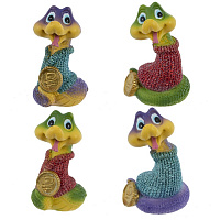 Фигурка декоративная "Змея", L4,5 W4 H7 см, 4в. оптом