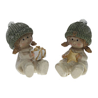 Фигурка декоративная "Девочка", 2в., L5 W5 H6,5 см, 2в. оптом