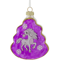 Украшение новогоднее "Елочка с лошадкой", L8 W2,5 H11 см оптом