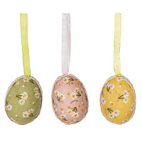 Изделие декоративное подвесное "Яйцо" (блок 12шт), L4 W3 H6 см, 3в. оптом
