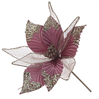 Цветок искусственный "Пуансеттия", L25 W25 H36,5 см оптом