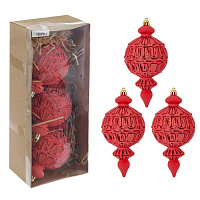 Набор из 3шт Украшение новогоднее "Шар", L28 W7,5 H11 см оптом