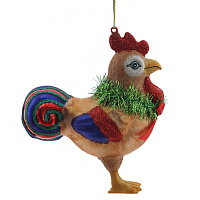 Украшение новогоднее "Петух", L10 W5 H11 см оптом