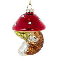 Украшение новогоднее "Гриб и ёж", L6,5 W6 H11 см оптом