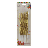 Набор из 12-ти свечей для торта, L6,5 W1,5 H20 см оптом