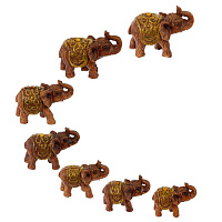 Набор их 7-ми фигурок декоративных "Слон", L20 W7 H21,5 см оптом
