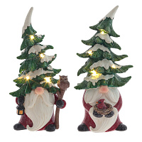 Фигурка декоративная "Лесной Гном" (посдвет, ААх2 н/п), L16 W12,5 H31 см, 2в. оптом