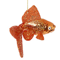 Украшение новогоднее "Золотая рыбка", L14 W7 H8 см оптом