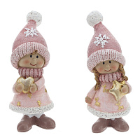 Фигурка декоративная "Мальчик/Девочка", 2в., L3,5 W3 H9 оптом