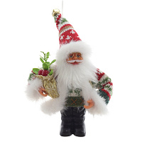 Дед Мороз подвесной, L10 W10 H14 см оптом