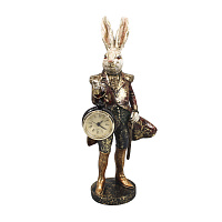 Фигурка декоративная "Кролик" с часами (LR44x1), L13,5 W11 H30,5 см оптом
