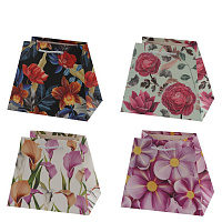 Пакет подарочный M (бумага 210г/м2, блок микс 12шт), L21 W14 H17,5 см, 4в. оптом